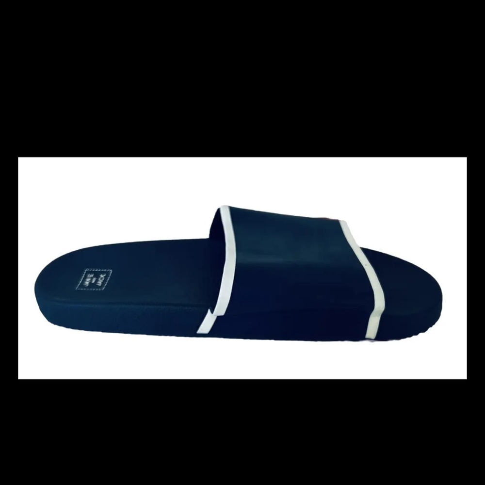 Janie and Jack Boys Size 3 K Poolside Pool Slide Shoes Sandals Swim Navy Blue